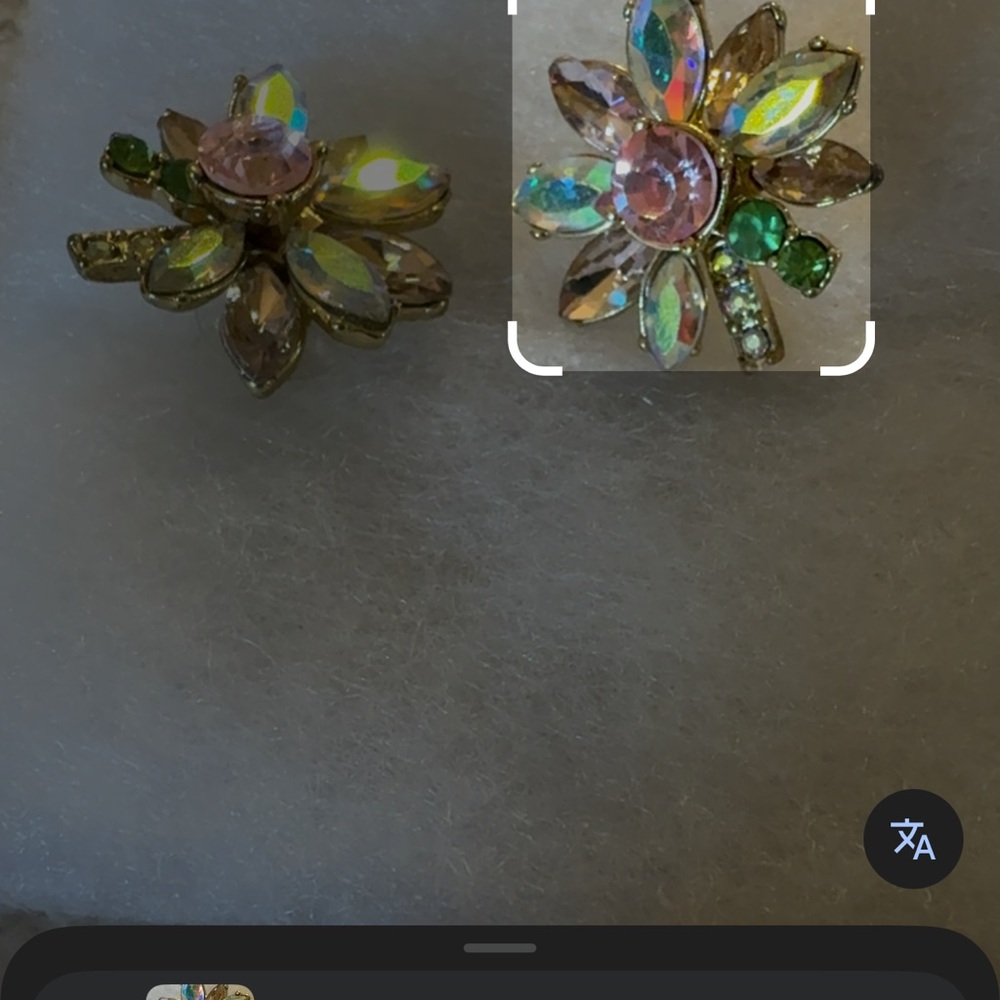 Betsey Johnson Mixed Stone Flower Stud Earrings